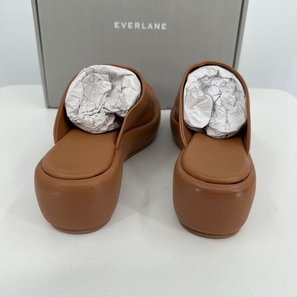 Everlane The Puffa Flatform in Brown Leather sz 8.5 Women's Chunky Platform Clog - Picture 8 of 10